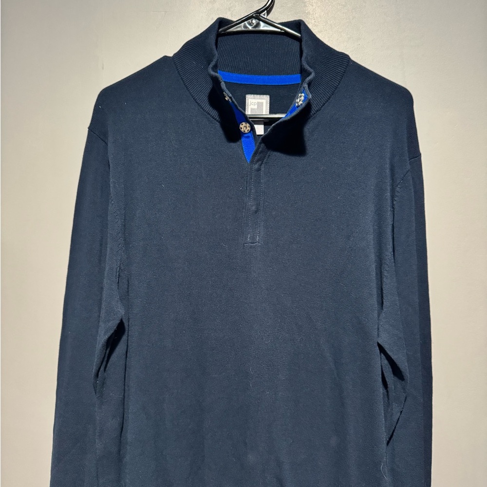 JCP Navy Long Sleeve Pullover